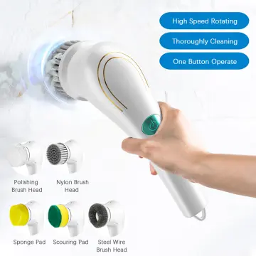 Electric Spin Scrubber, Leebein 2022 New Cordless Cleaning Brush with 8 Replaceable Drill Brush Heads, Tub and Floor Tile 360 Power Scrubber Mop with