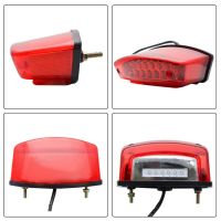 Universal 12V Motorcycle License Plate Light Red Tail Rear Light Brake Stop Lamp