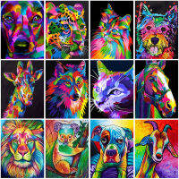 Picture Embroidery Diy Cross Stitch Kit Animal Tiger unprinting Home Decoration Wall unprinting Handicrafts Dog color series