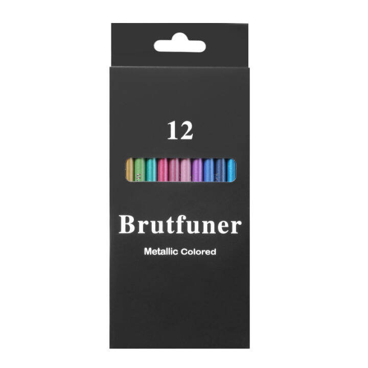 สีไม้เมทัลลิค-brutfuner-12สี-พร้อมส่ง