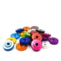 2/5/10pcs M3 M4 M5 M6 m8 Knurled Aluminum Thin Thumb Nut colourful Anodized Aluminum Tighten Hand nut Step Nuts for Adjust RC