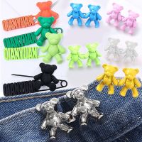 Ins Bear Waist Pin Clip Metal Snap Fastener Pants Pins Detachable Button Sewing-Free Buckle Jeans Reduce Waist Tighten Brooch Belts