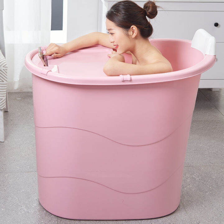 HeavyDuty Plastic Portable Bath Tub for Adult Baby Large Bathtub with