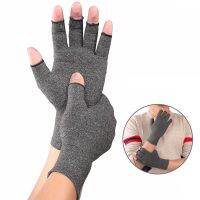 1 Pair Women Men Cotton Elastic Hand Arthritis Joint Pain Relief Gloves Therapy Open Fingers Compression Gloves