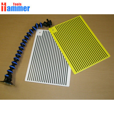 Hammer tools Super White and Yellow car dent repair Lined Dent Board - Reflector Board - Replaces Portable Dent Light