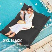 Lazylifeparis บีนแบค Beanbag เบาะนั่งอเนกประสงค์ รุ่น XXL, Black กว้าง 135 cm ยาว 180 cm สูง 20 cm