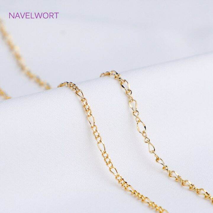 2022-latest-design-14k-gold-plated-oval-thin-chains-for-necklace-bracelet-making-accessories-diy-jewelry-handmade-materials-diy-accessories-and-others