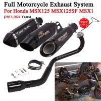 Slip On For Honda GROM MSX125SF MSX 125 MSX125 MSX1 Motorcycle Full Exhaust System Escape Modifid Front Link Pipe Moto Muffler