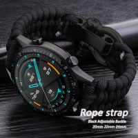 [SOSO 3C accessories] 20/22/24มม. สำหรับ Huawei Watch 3 2 Pro GT2 GT3 46มม. 42มม. สร้อยข้อมือเชือก Samsung Galaxy Watch4 41มม. 45มม. อุปกรณ์เสริม