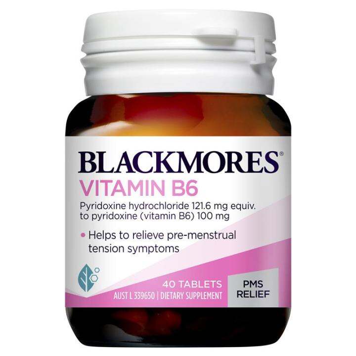 Blackmores PMS Support Vitamin B6 100mg 40 Tablets Lazada