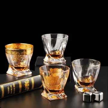 Creative Crystal Whisky Cup Medusa Gold Painted Head Wine Cup Foreign Wine  Cup Multi-function Beer Cup Water Cup Wine Glasses