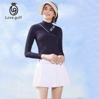 Golf เสื้อยืดแขนยาว ผ้าเรยอน พิมพ์ลายตัวอักษร ป้องกันแดด สําหรับผู้หญิง LG2138 DNS2 RF0Q