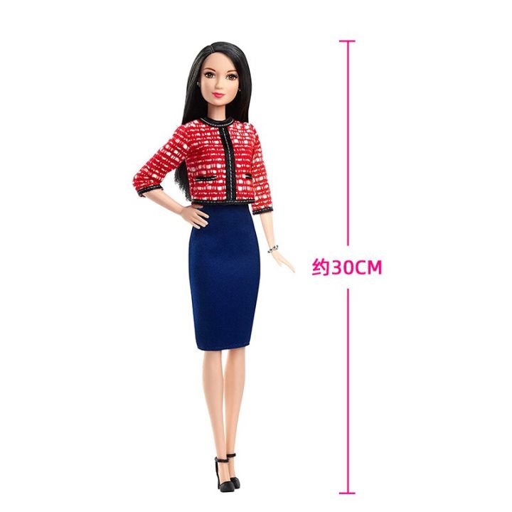 barbie-แมทเทลแบบดั้งเดิม60th-ตุ๊กตาวันครบรอบปีสำหรับสาวๆผู้สมัครนักบินอวกาศนักข่าวนักผจญเพลิงนักบินของขวัญแบรนด์-kids-toys