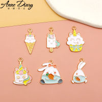 100pcs แครอทกระต่ายการ์ตูน DIY โลหะผสมน้ำมัน DROP อุปกรณ์เสริม charmcklace เครื่องประดับ Gift