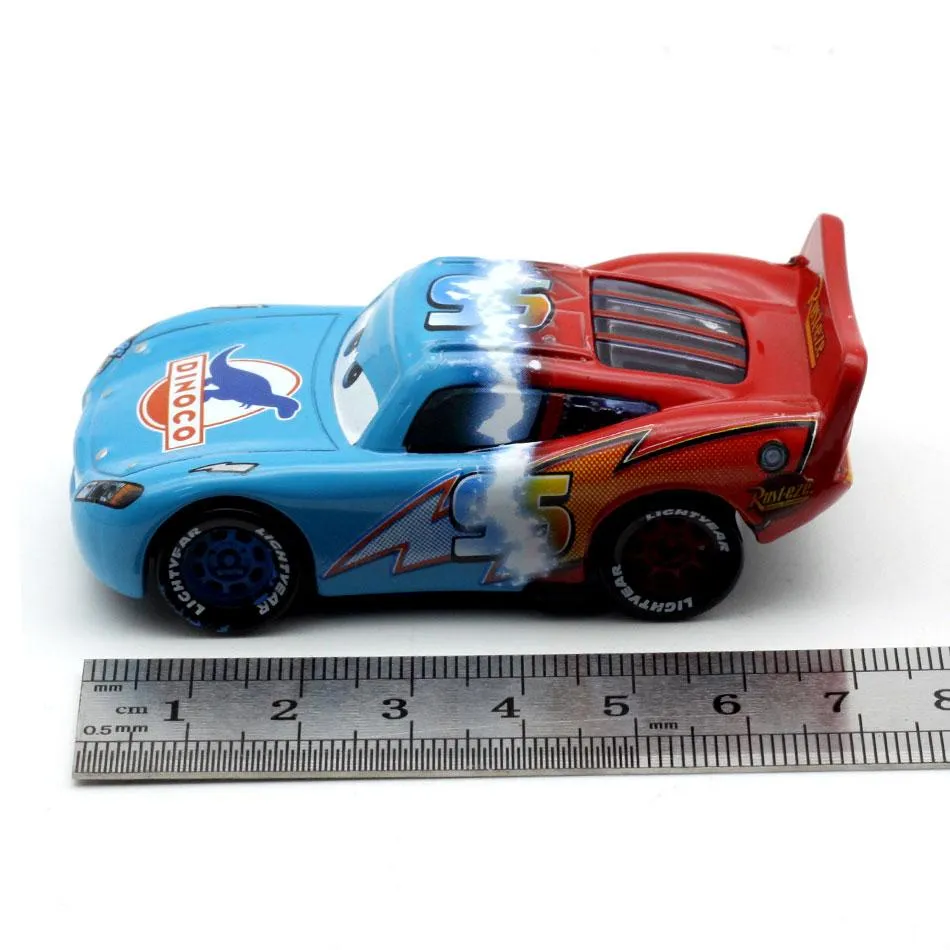7 Pcs/set Disney Pixar Cars 2 3 DINOCO Dinosaur Car Toy Discoloration Lightning  McQueen King Diecasts Model Kid Educational Toys