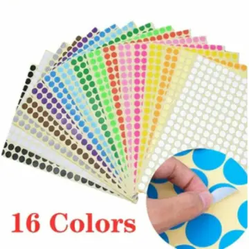 Size 6mm Assorted Color Removable Coding Label Round Dot Stickers