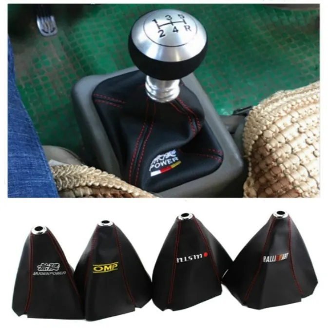PVC Shift Lever Knob Boot Cover Shift Knob Collars for Sparco Mugen