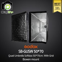 Godox Softbox SB-GUSW 50*70 cm.With Grid - [ Bowen Mount ] Quad Umbrella Softbox วิดีโอรีวิว,Live,ถ่ายรูปติบัตร