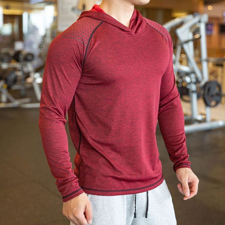 autumn-gym-men-t-shirt-casual-long-sleeve-slim-tops-tees-elastic-t-shirt-sports-fitness-breathable-quick-dry-hooded-t-shirt