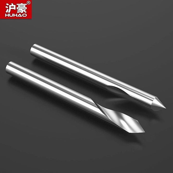 huhao-5pc-v-groove-bit-1-8-shank-2-flut-tungsten-steel-router-แกะสลัก-bits-spiral-60-cnc-wood-carving-cutter-engraver-เครื่องมือ