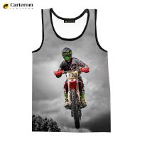 Trendy Cool Men Tank Tops Sleeveless T Shirts Motorcycle Motocross Digital Printing Harajuku Tops 3D Printed Oversized Tees