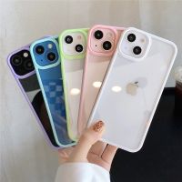 Acrylic solid color simple and transparent Phone Case For iphone 14 13 12 11 Pro Max X XR XSMAX 7 8 Plus SE TPU Case Cover