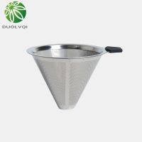 Holaroom Practical Drip Coffee Filter Reusable Stainless Steel Coffee Filter Durable Coffee Pot Filter Funnel Grid Coffee Tools