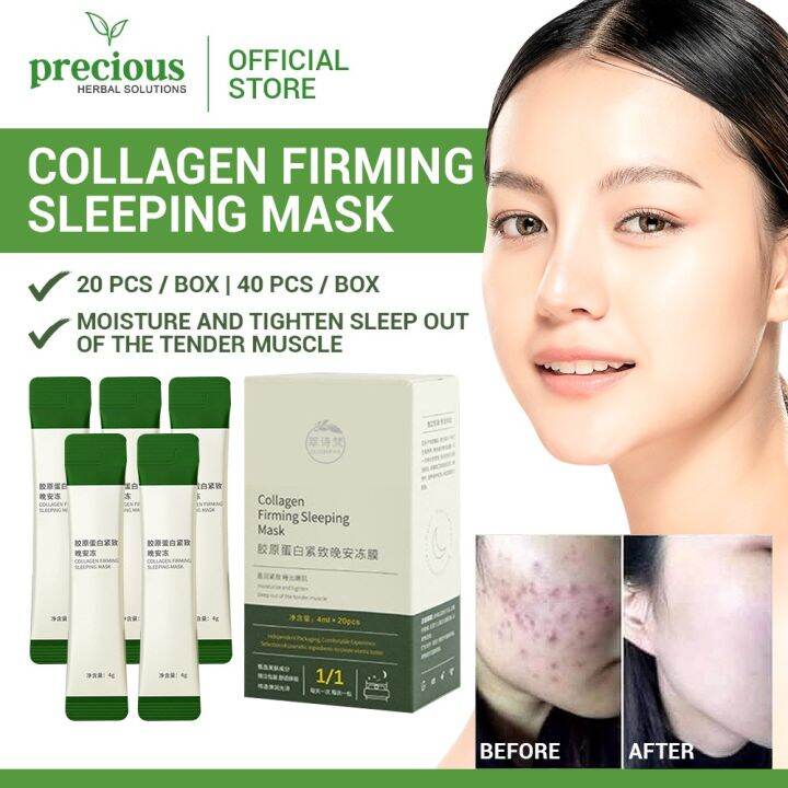 40pcs/box 20pcs/box Original Collagen Firming Sleeping Mask No