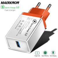 【Taotao Electronics】 Quick Charge 3.0 USB Charger 18W Fast Charging Wall Adapter สำหรับ Samsung Xiaomi Huawei โทรศัพท์ Eu/us Plug Travel Chargers