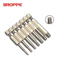 7pcs T10-T40 5-Point Bit Set 1/4 quot; 50mm 5-Stars Screwdriver Bits S2 Steel Magnetic Screwdriver Tips Screw Driver Electric Tools