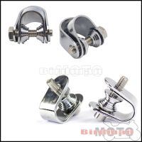 №ↂ♛ Motorcycle Universal 7/8 to 1 / 1-1/8 to 1-1/4 Engine Guard Footpeg Clamp Crash Bar Tube U-Clamp For Harley Honda Suzuki