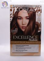 ครีมเปลี่ยนสีผม LOREAL PARIS EXCELLENCE Fashion No. 6.31 (น้ำตาลประกายหม่นอ่อนพิเศษ)(Ultra Light Ash Brown)