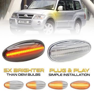 LED Dynamic Side Marker Light Turn Signal Lamps For Mitsubishi Pajero Montero Sho MK3 Magna Space Adventure Airtrek Chariot