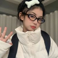 Korean Pure Cute Black Glasses Frame Women Lovely Ins No Makeup Plain Glasses Men Eyewear Cute Decorative Computer Glasses Fashion glasses