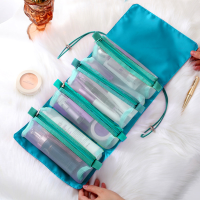 1Pcs Large-Capacity Travel Cosmetic Bag Portable Foldable Eyebrow Pencil Lipstick Storage Box Toiletries Desktop Organizing Tool