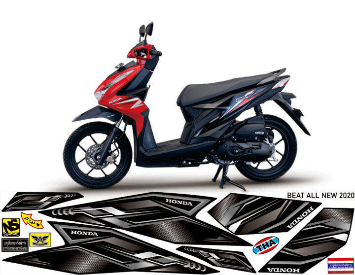 STRIPING VARIASI SIMPLE MOTOR NEW HONDA BEAT 2020-2021 DELUXE CUSTOM