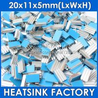 【CW】 HEATSINK 15pcs 20x11x5mm Silver Heatsink Aluminum Heat Sink Radiator Cooler With Tape Applied