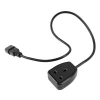 IEC320 C14 to UK BS1363A Outlet Socket,IEC C14 Male Plug to UK 3Pin Female Socket Power Adapter Cable for PDU UPS