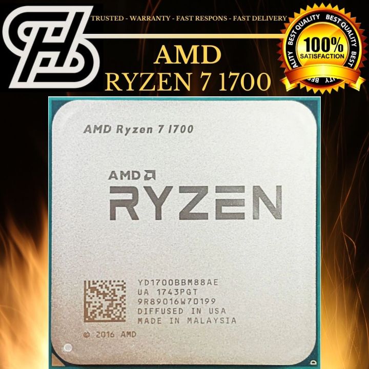 AMD Ryzen 7 1700 - 8 Cores 16Threads - 3.0 GHz UP TO 3.7 GHz