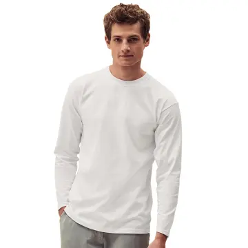 Fruit of the Loom Comfort Style Tee Long Sleeves 100% Cotton White