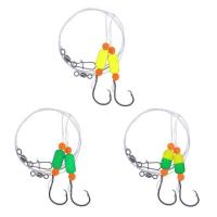 Surf Fishing Kit Fishing Rigs with Double Circle Hooks Fishing Bait Rigs with Floats Fishing Beads for Flounder Catfish Dock Surf Fishing cosy