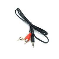 Jack Male Ke 2 RCA 3.5Mm 1M Adaptor Audio untuk Kabel Jack IPod Mp3 Mp4 Player