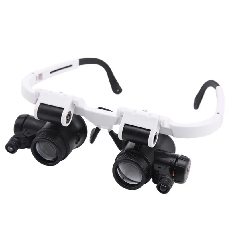 9892H-1 Spectacle Magnifier Multifunctional Headband Magnifying Glasses  with Light with 8X 15X 23X Lens