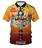 2023 new design- Coca-Cola polo~Coca-Cola high quality fully sublimated polo shirt013