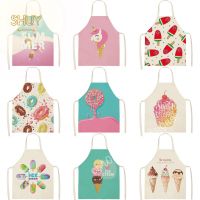 Ice Cream Kitchen Aprons Waterproof Custom Barber Casual Cooking Oil-proof Linen Antifouling Chef Apron Unicorn for Women Kid Aprons