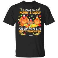 CLOOCL Thanksgiving T-Shirts Thank You for Give Me A Life Sticker Printed Tees Adult Teens Casual Shirts 100% Cotton T-Shirt XS-4XL-5XL-6XL