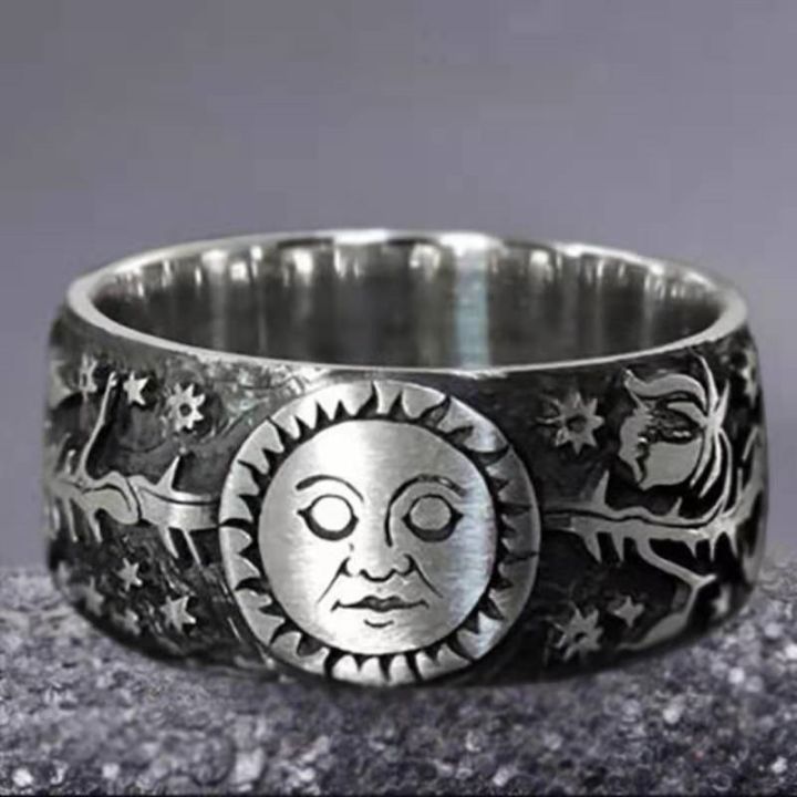 wish-chang-ขายแหวนแบบข้ามพรมแดนสำหรับผู้หญิงเครื่องประดับแฟชั่นแบบย้อนยุครูปทรงดอกไม้ยิ้มแฟชั่นแบบย้อนยุค
