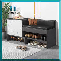 Home Fur ชั้นวางรองเท้า ตู้จัดเก็บรองเท้า พร้อมเบาะนั่งใส่รองเท้าในตัว มีให้เลือก 3 ขนาด