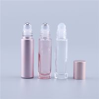 【YF】☌ஐ  10ml Pink Color Thick Glass Roll Perfume Bottle bottle