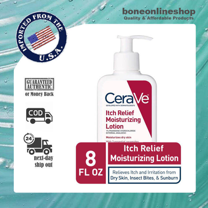 CeraVe Moisturizing Lotion for Itch Relief 8 Ounce Dry Skin Itch